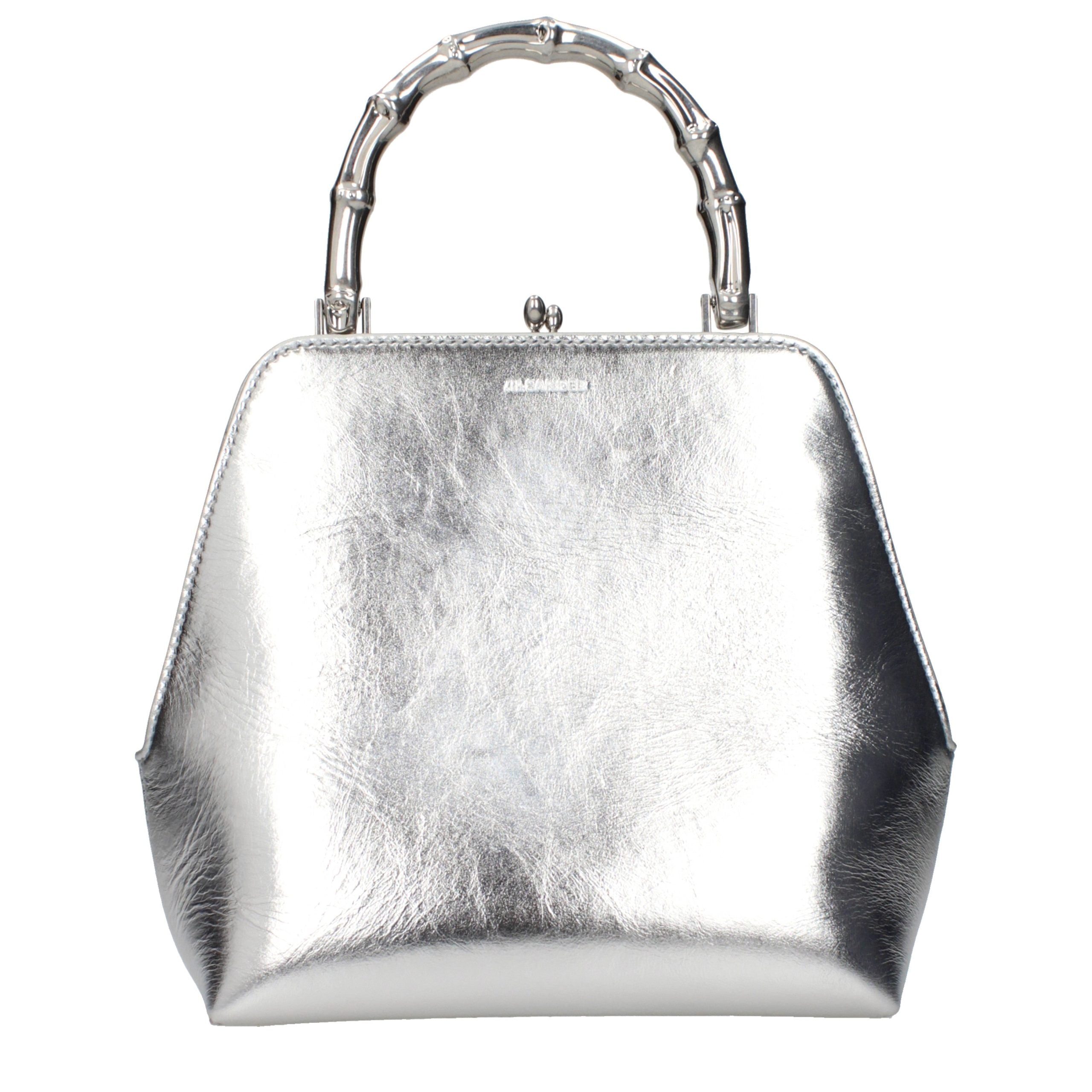 Jil Sander Gray Leather Handbag