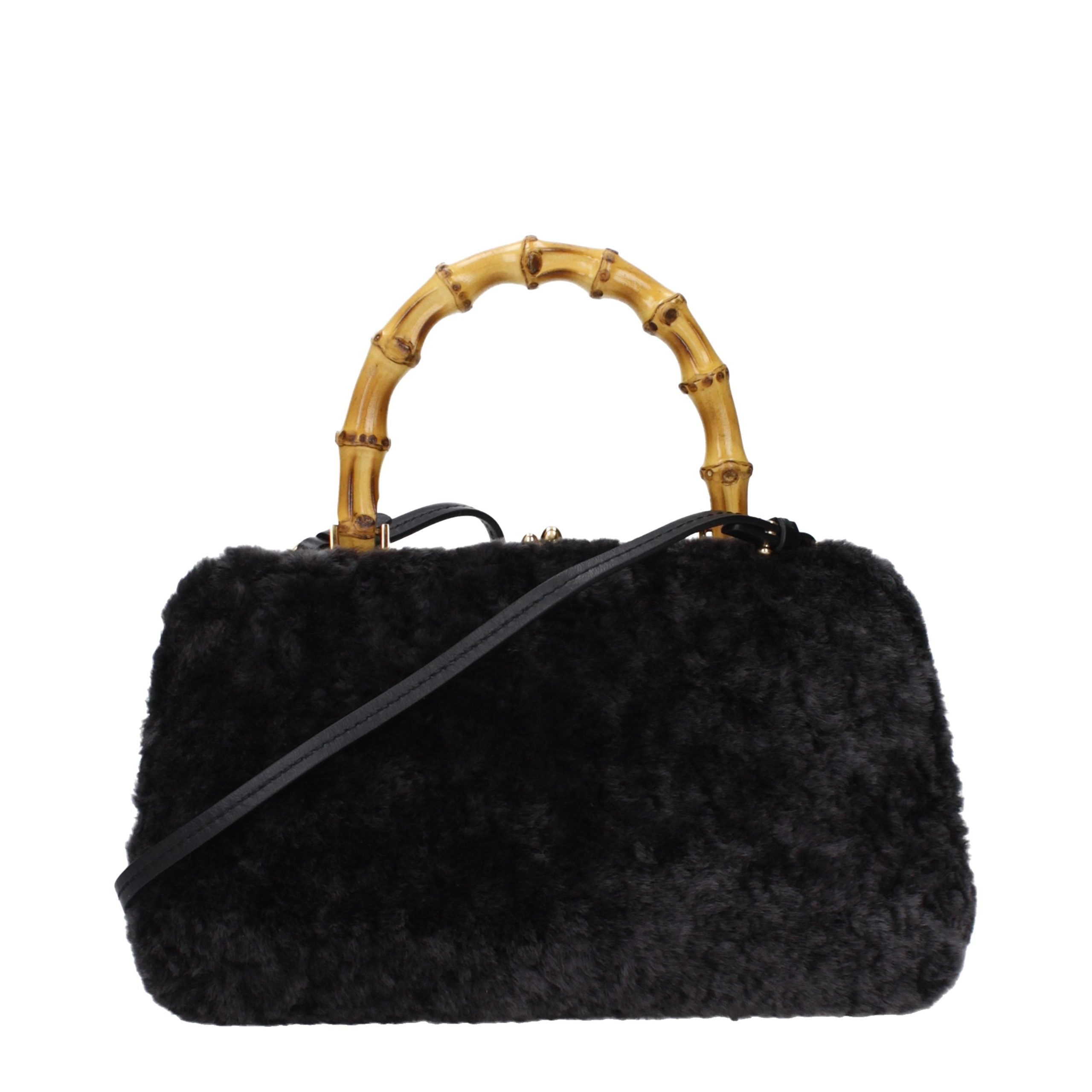 Jil Sander Black Fur Handbag