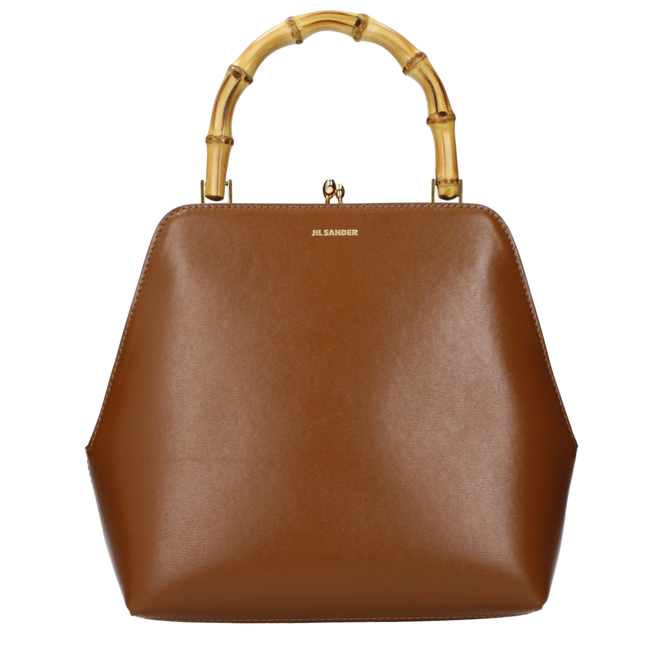 Jil Sander Brown Leather Handbag