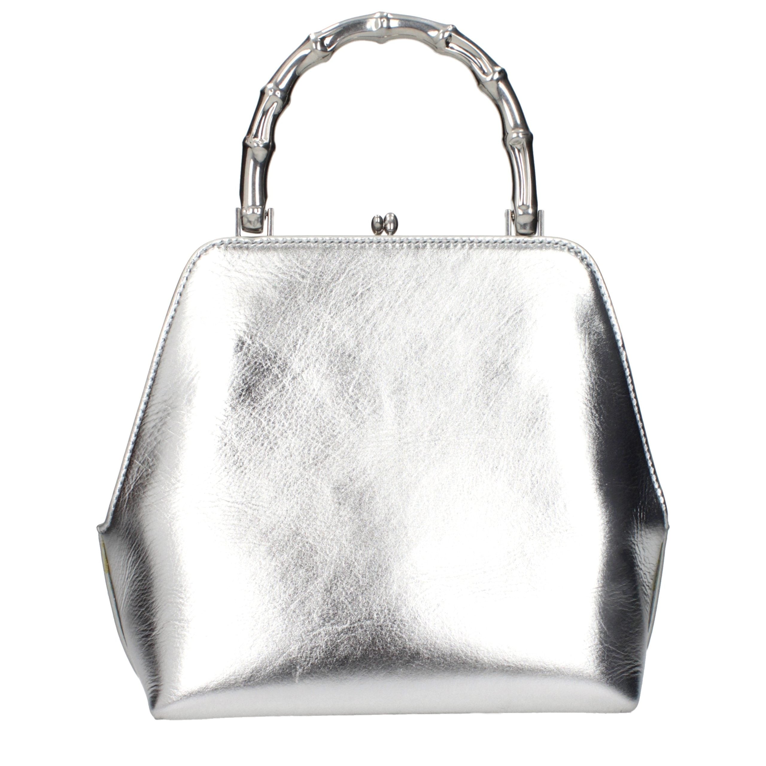 Jil Sander Gray Leather Handbag