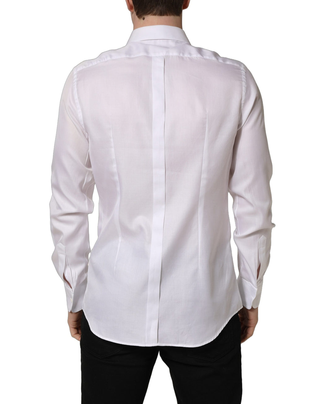 Dolce & Gabbana White Cotton Collared Dress Formal Men Shirt