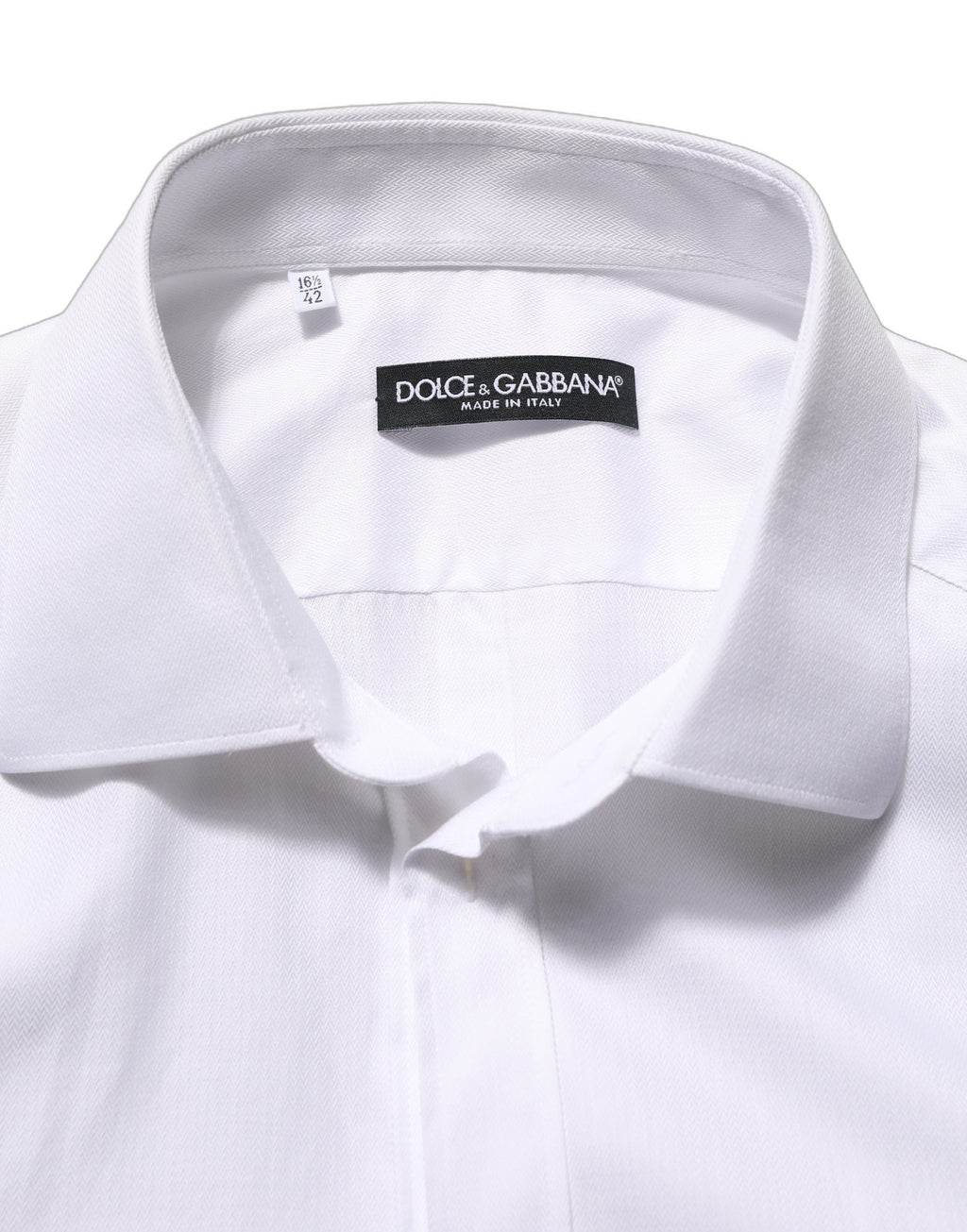 Dolce & Gabbana White Cotton Collared Dress Formal Men Shirt
