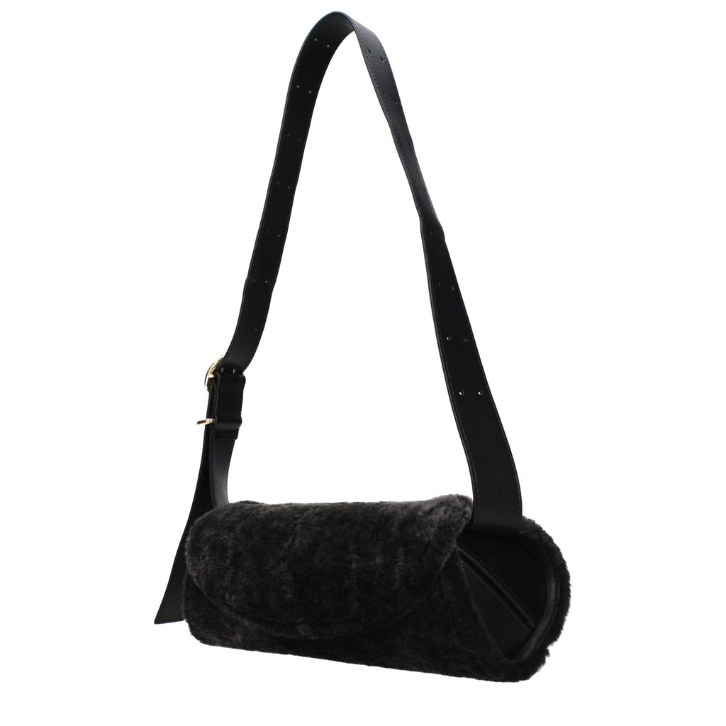 Jil Sander Black Fur Crossbody Bag