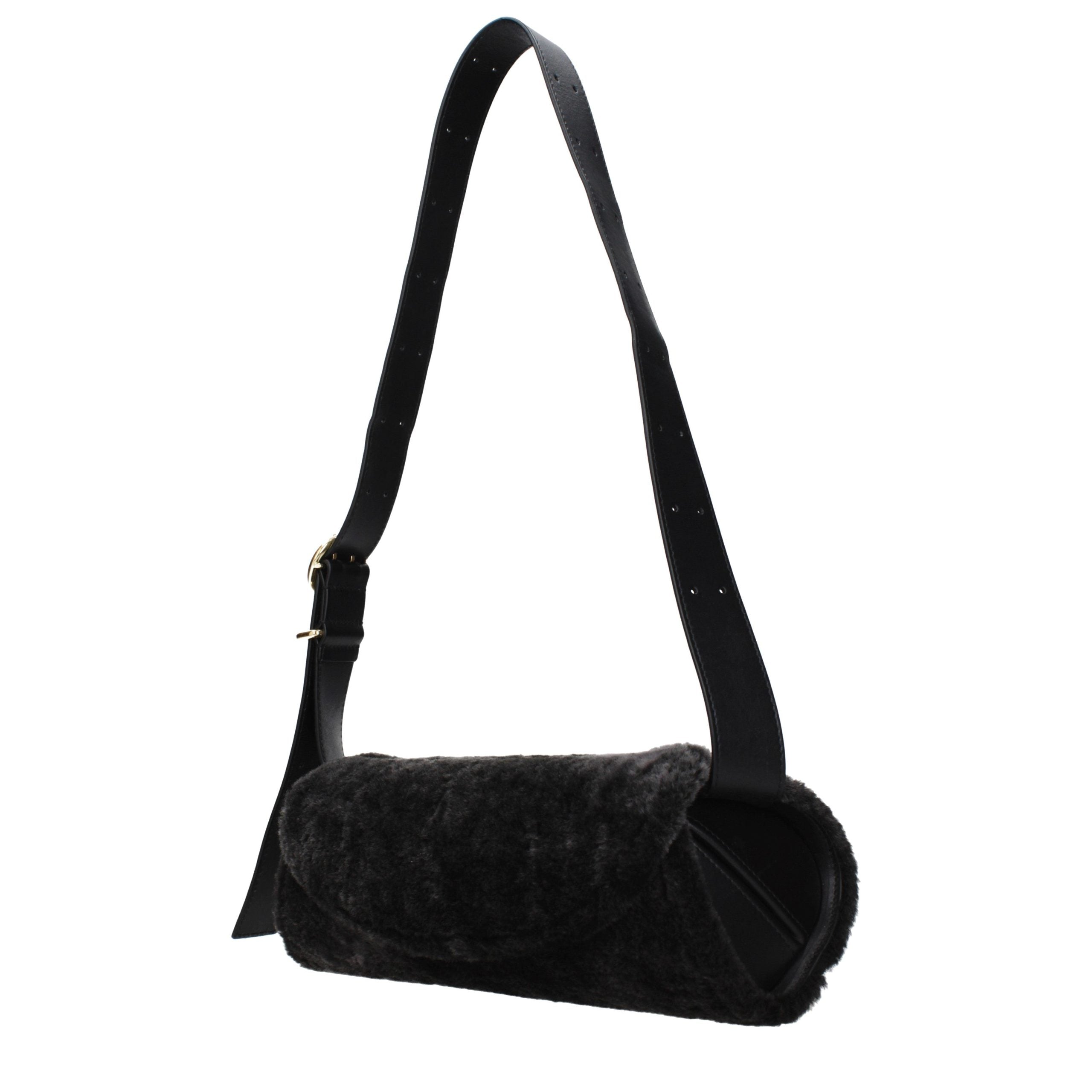 Jil Sander Black Fur Crossbody Bag