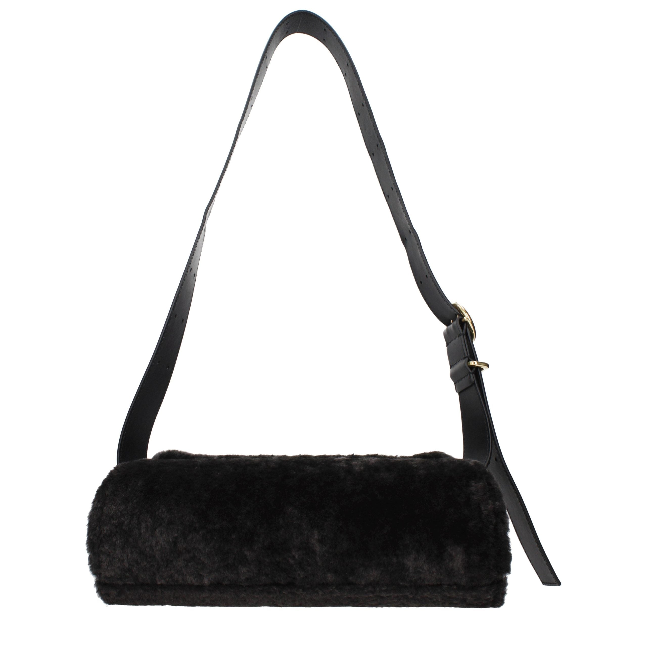 Jil Sander Black Fur Crossbody Bag