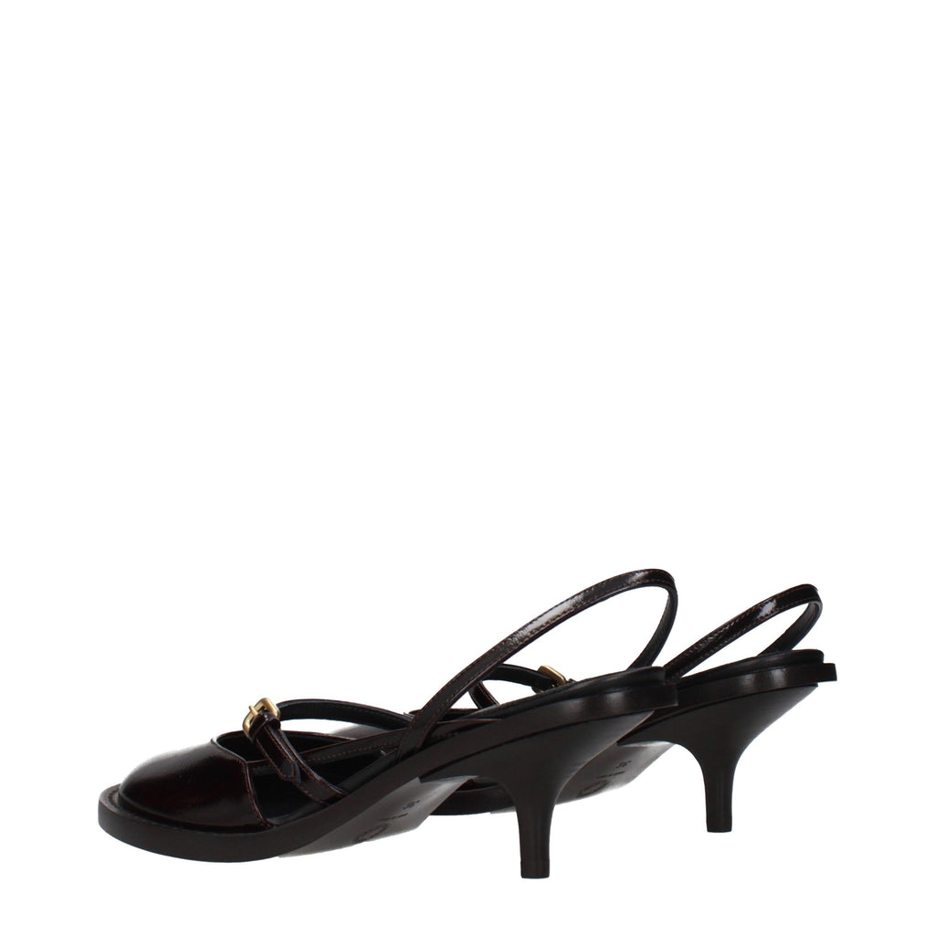 Dries Van Noten Brown Leather Platform Sandals