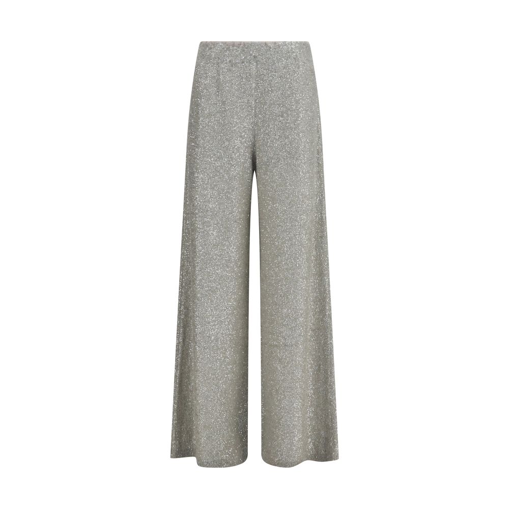 Brunello Cucinelli Silver Polyamide Casual Pants