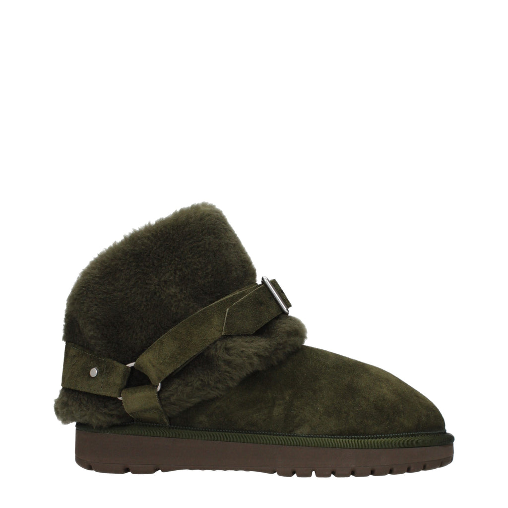 Burberry Green Leather Ankle Boots