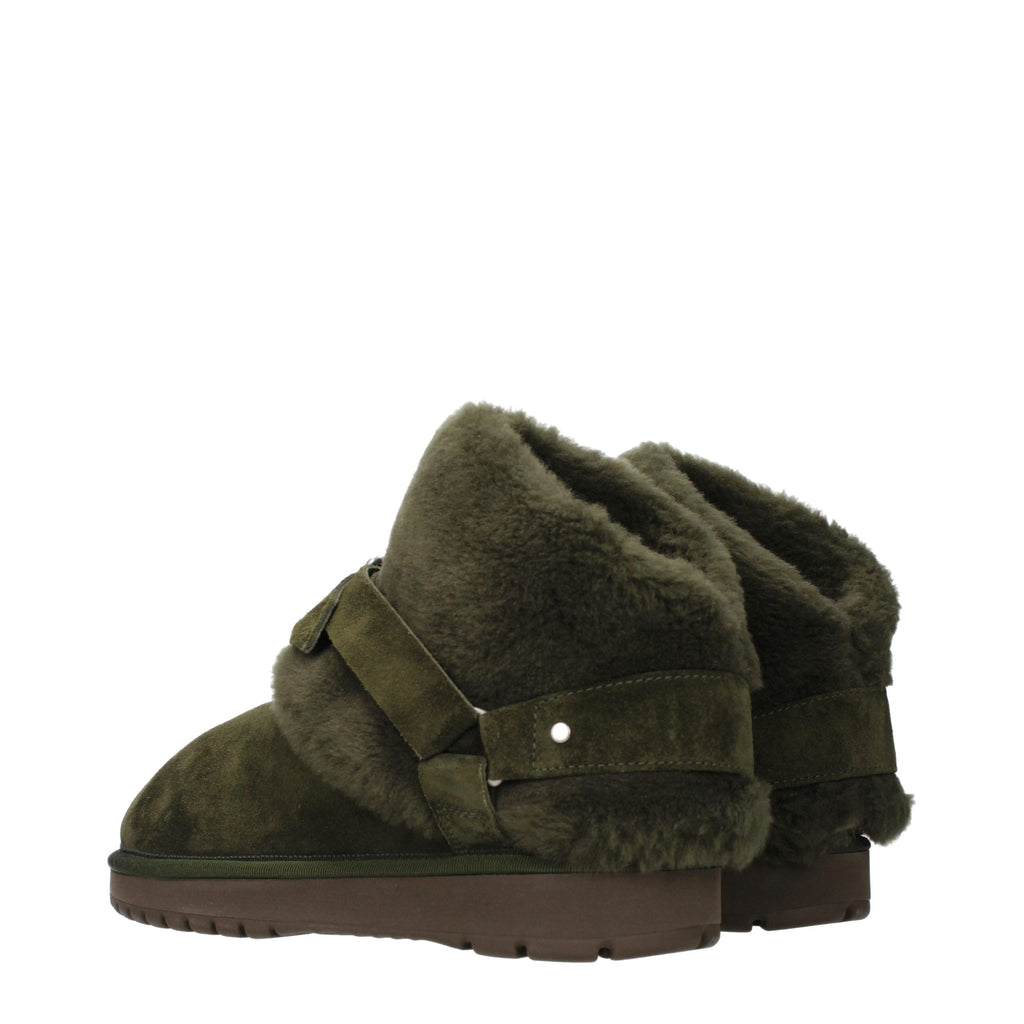 Burberry Green Leather Ankle Boots