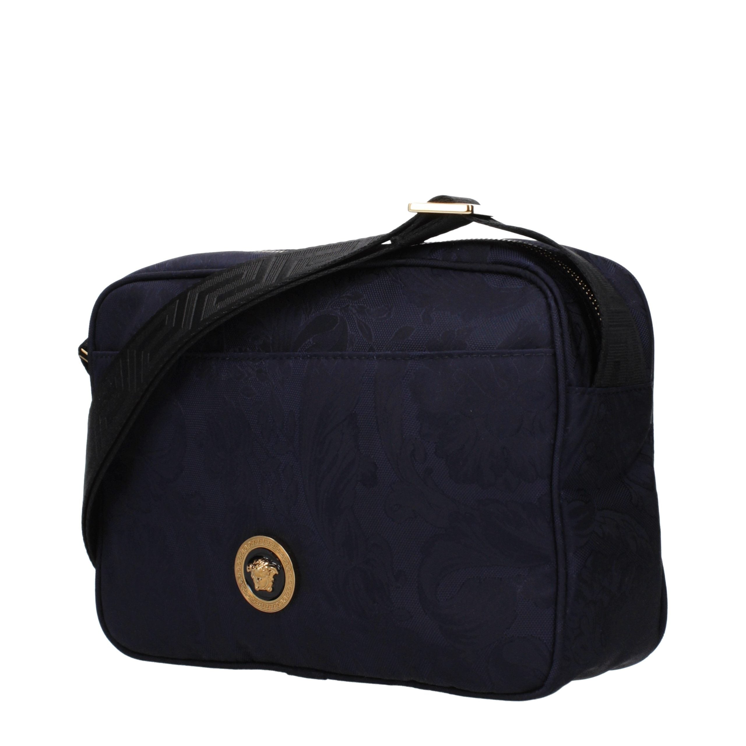 Versace Blue Fabric Crossbody Bag