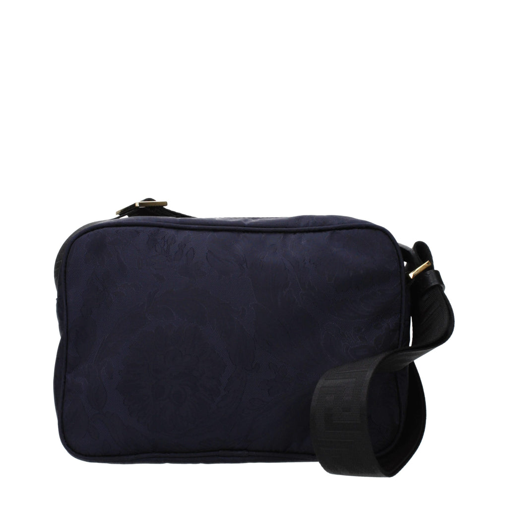 Versace Blue Fabric Crossbody Bag