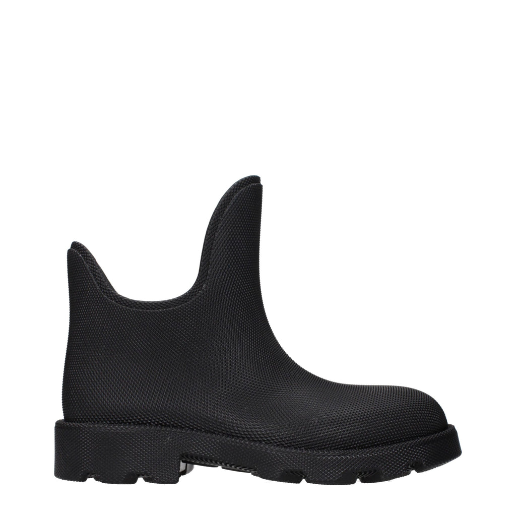 Burberry Black Cotton Ankle Boots