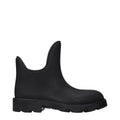 Burberry Black Cotton Ankle Boots