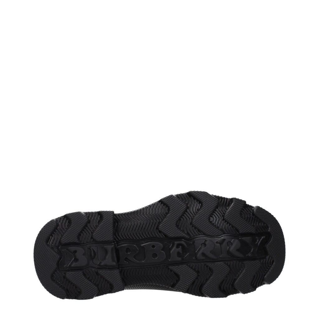 Burberry Black Cotton Ankle Boots