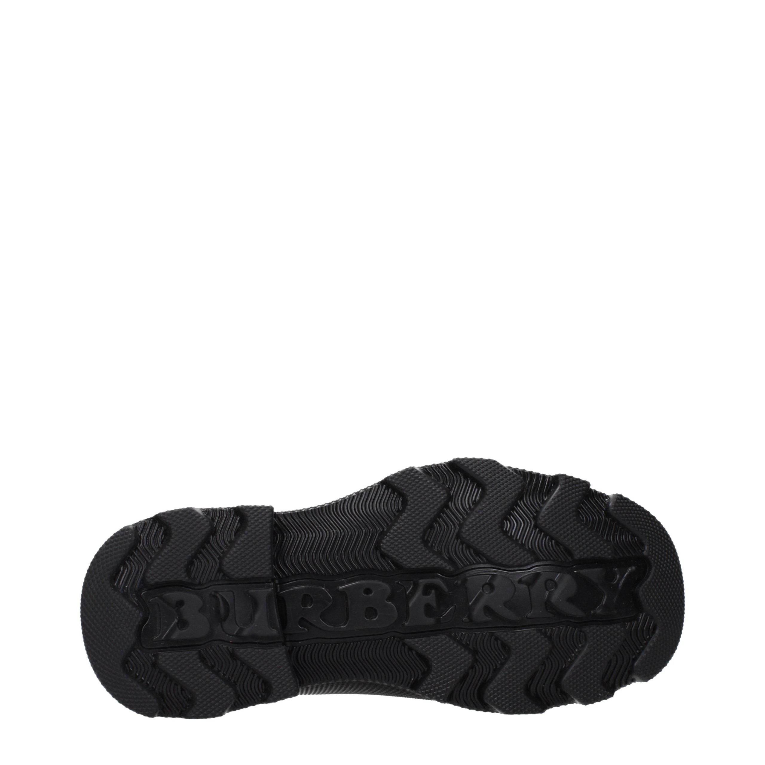 Burberry Black Cotton Ankle Boots