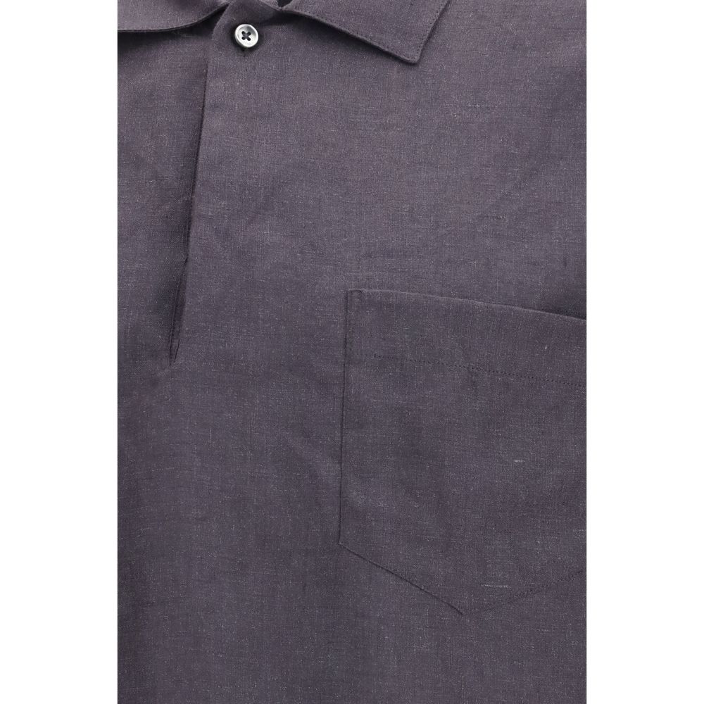 Deperlu Gray Linen Shirt