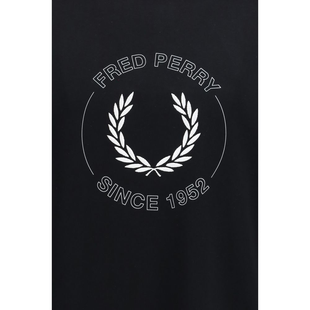 Fred Perry Black Cotton T-Shirt