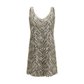 Brunello Cucinelli Beige Paper Cocktail Dress