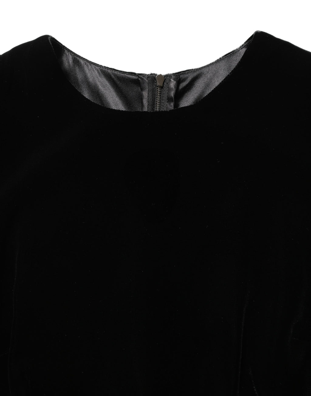 Dolce & Gabbana Black Viscose Velvet Floor Length Gown Dress