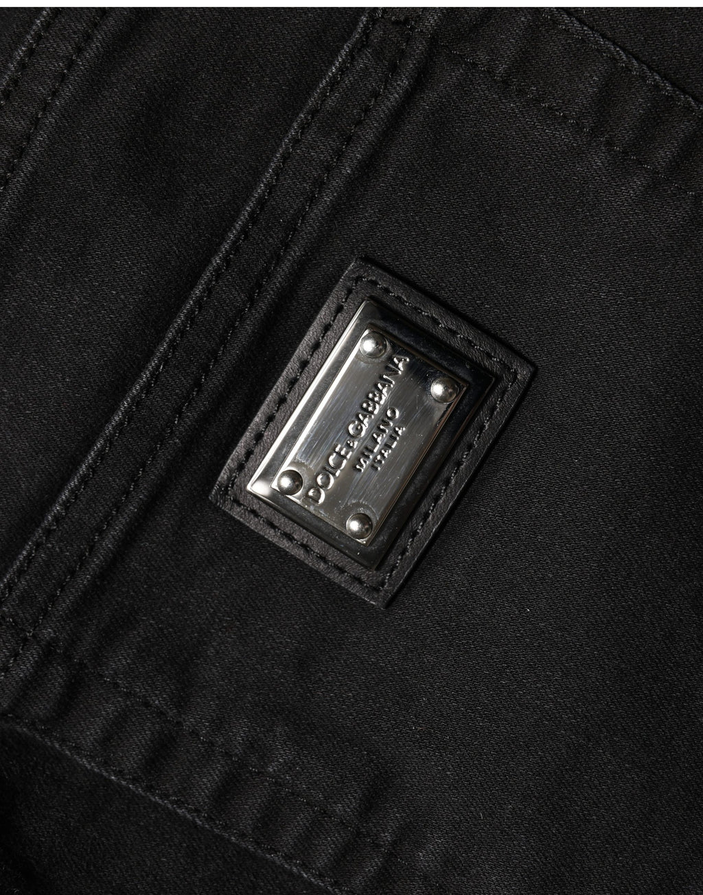 Dolce & Gabbana Black Skinny Cotton High Waist Denim Jeans
