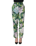 Dolce & Gabbana Multicolor Floral Print Tapered Trouser Pants