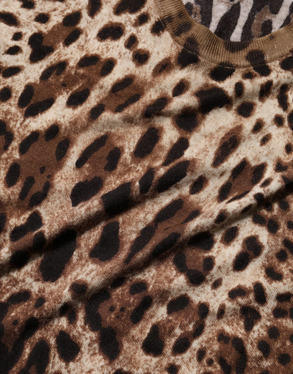 Dolce & Gabbana Brown Leopard Crew Neck Sleeveless Tank Top