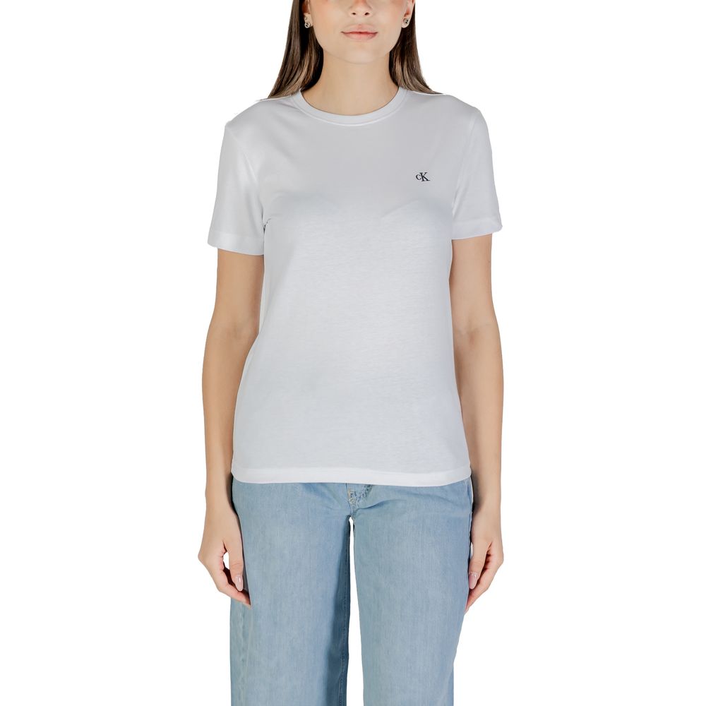 Calvin Klein Jeans White Cotton T-Shirt