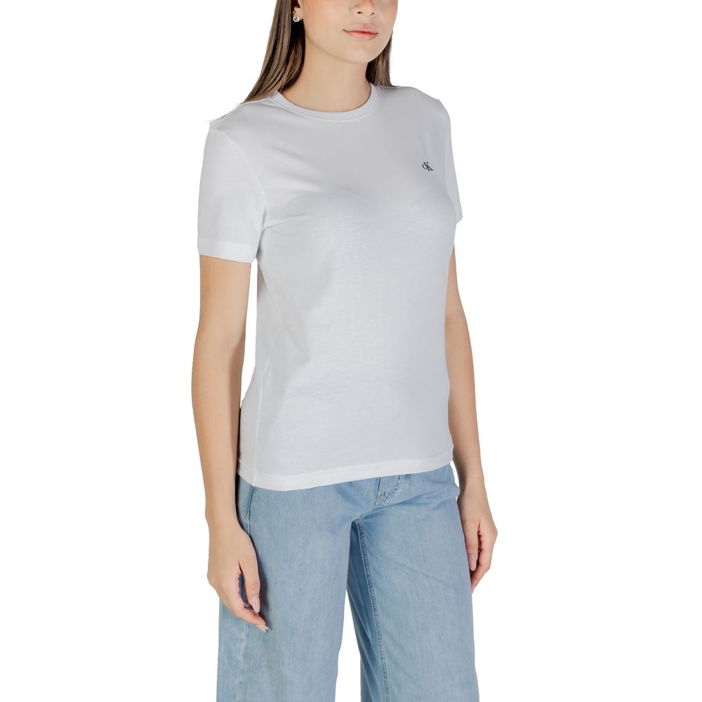 Calvin Klein Jeans White Cotton T-Shirt