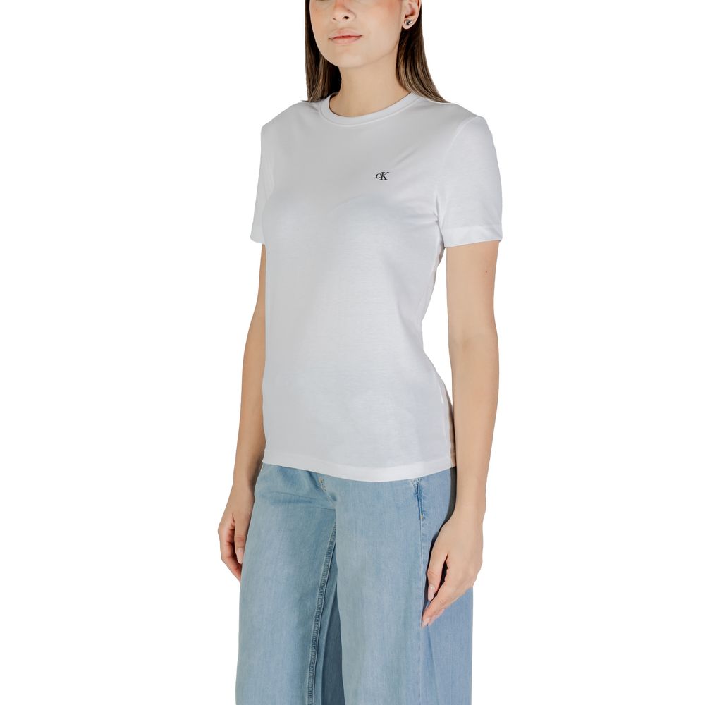 Calvin Klein Jeans White Cotton T-Shirt