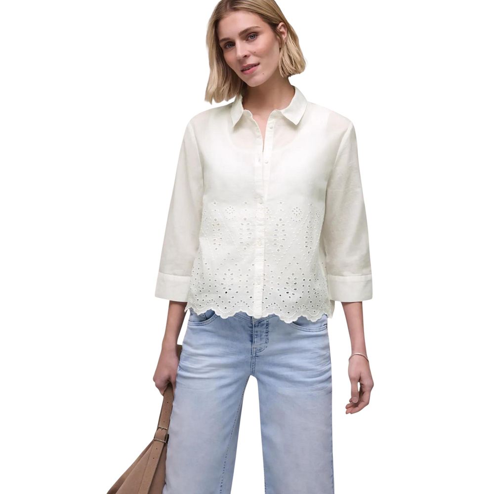 Street One White Cotton Blouse