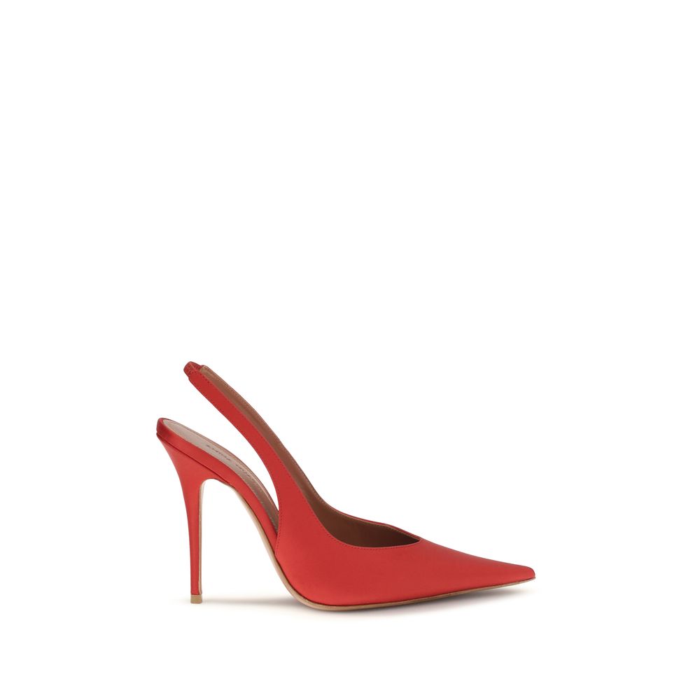 Amina Muaddi Multicolor Silk High Heel Pumps