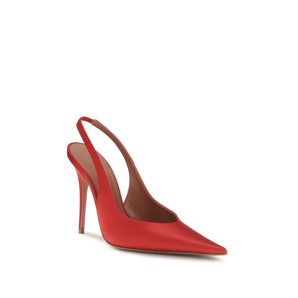 Amina Muaddi Multicolor Silk High Heel Pumps