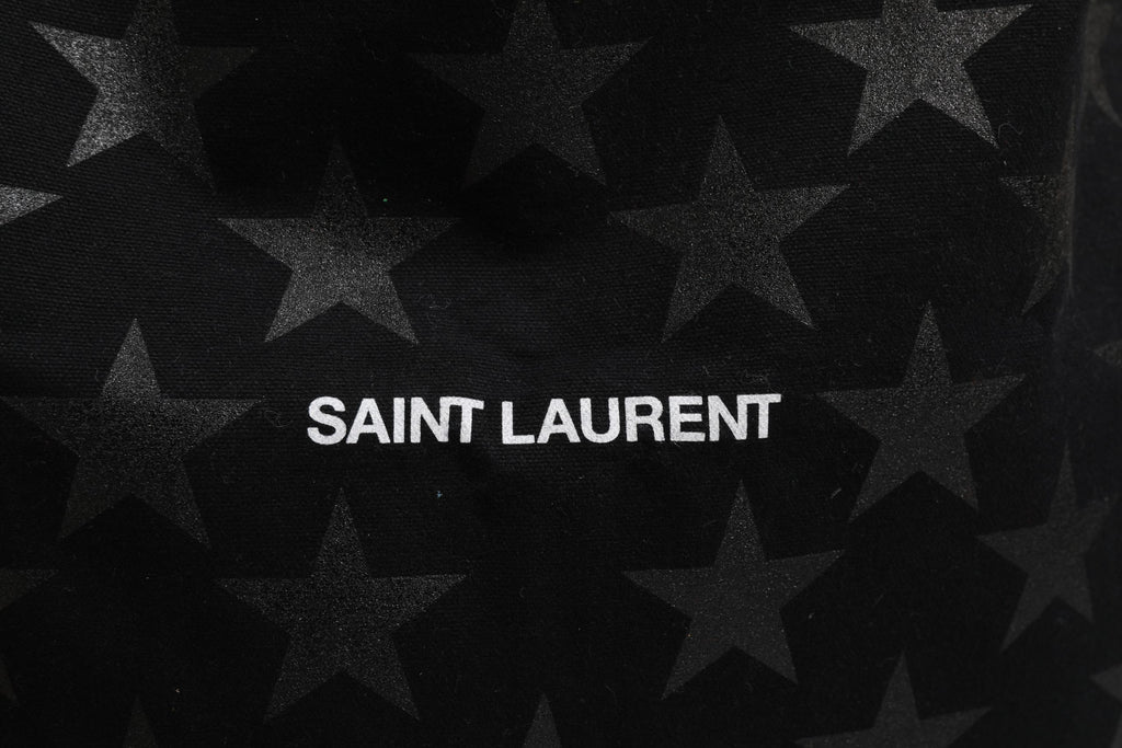 Saint Laurent Rive Droite Black Tote Bag With Star Print Tote bag