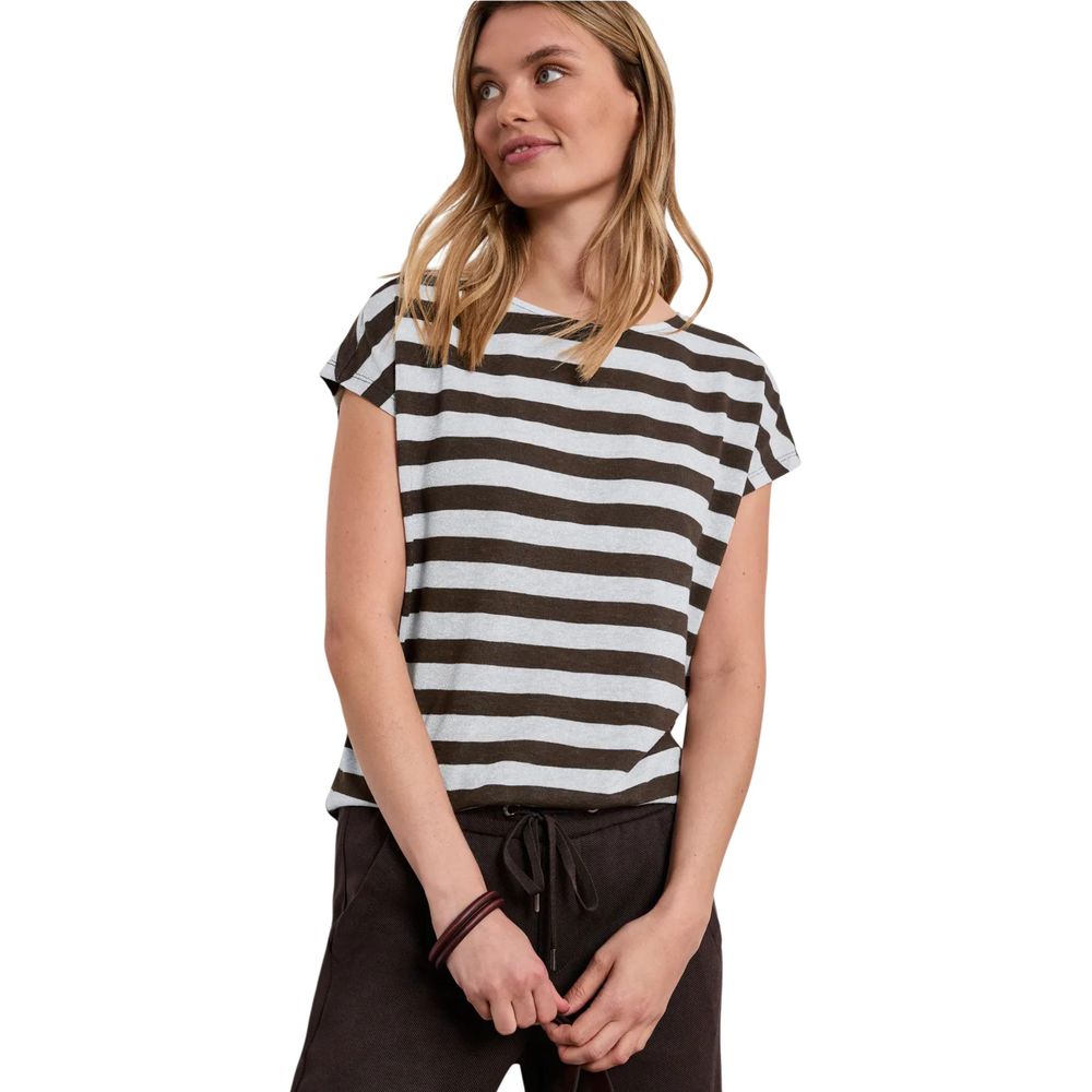 Street One Brown Polyester T-Shirt
