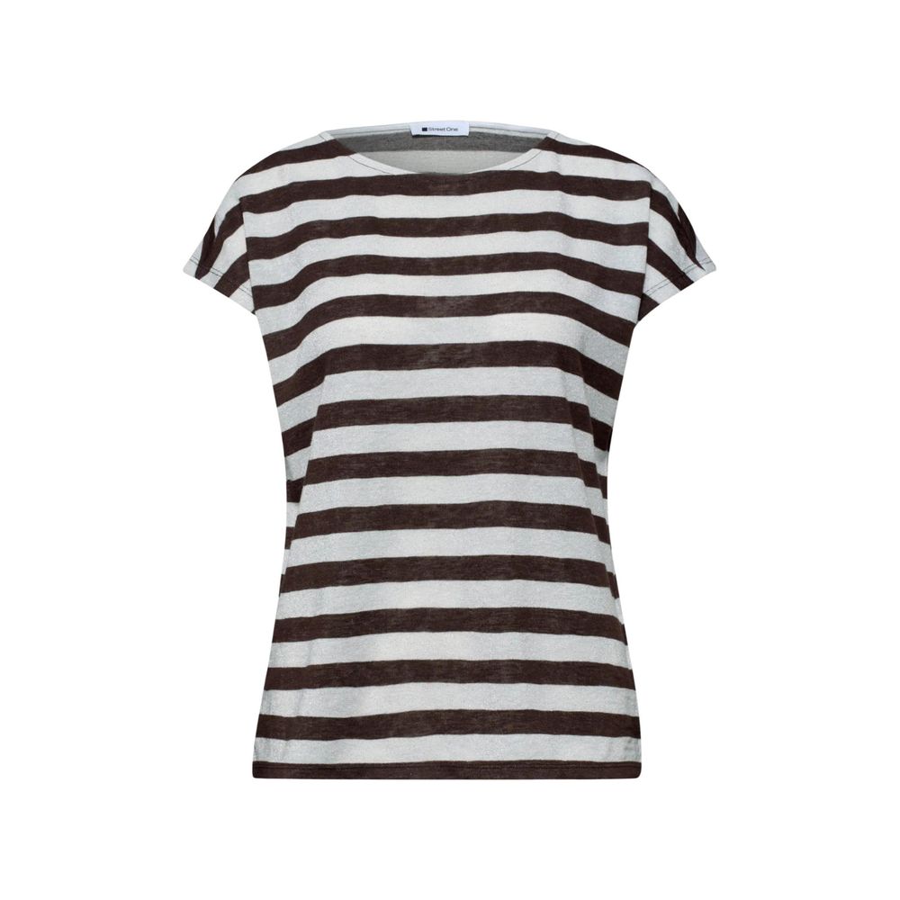 Street One Brown Polyester T-Shirt
