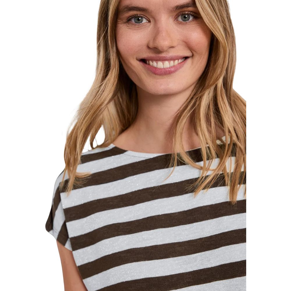 Street One Brown Polyester T-Shirt