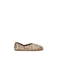 Khaite Beige Calf Leather Bos Taurus Ballet Flats