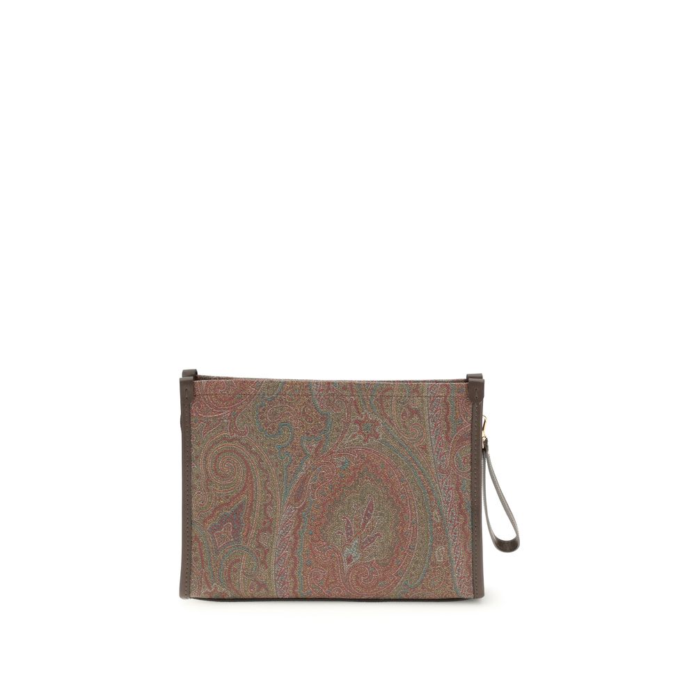 Etro Multicolor Cotton Clutch Bag