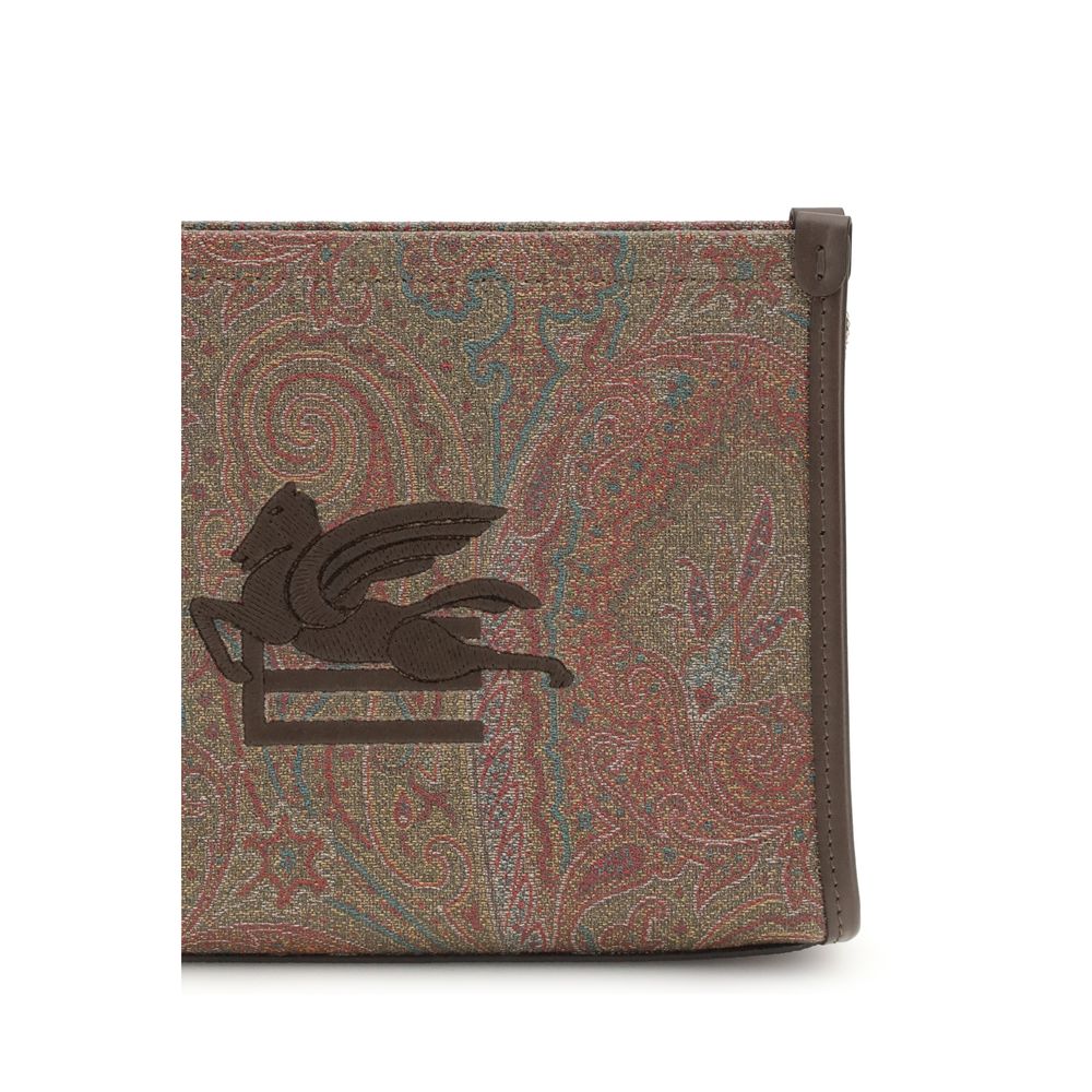 Etro Multicolor Cotton Clutch Bag