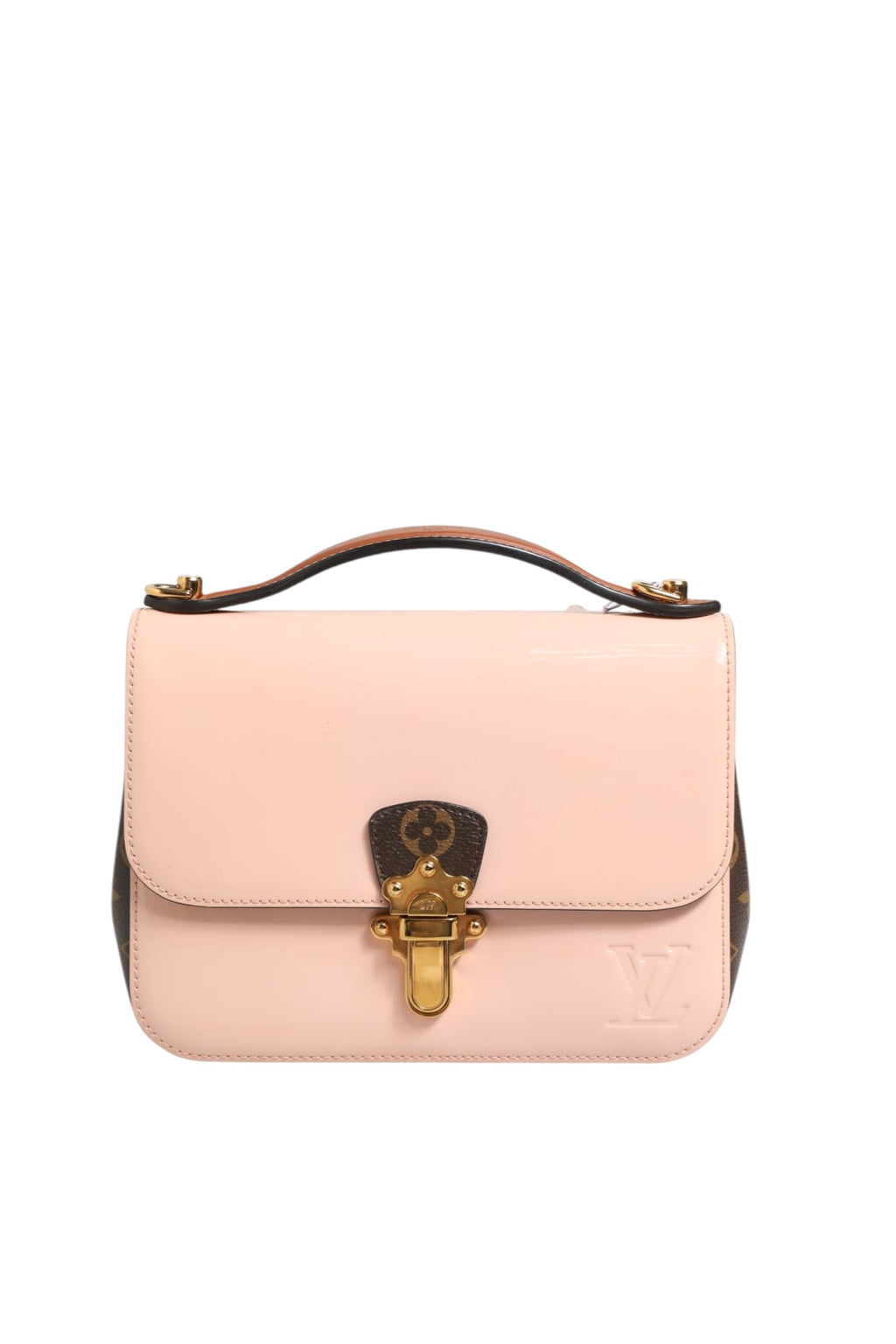Louis Vuitton Pink Vernis and Monogram Canvas Cherrywood BB Shoulder Bag