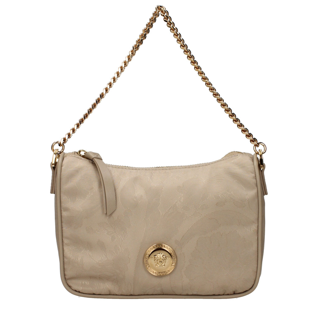 Versace Beige Fabric Handbag