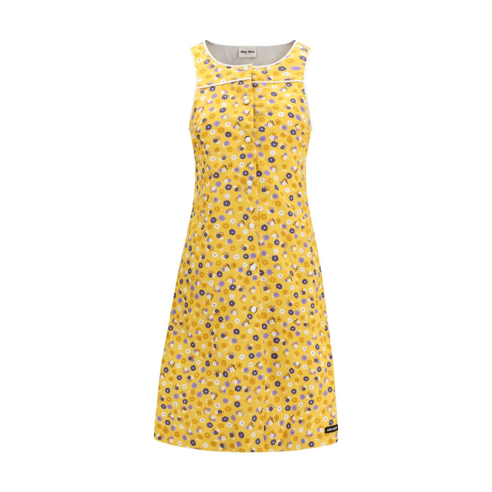Miu Miu Bicolor Cotton Casual Dress