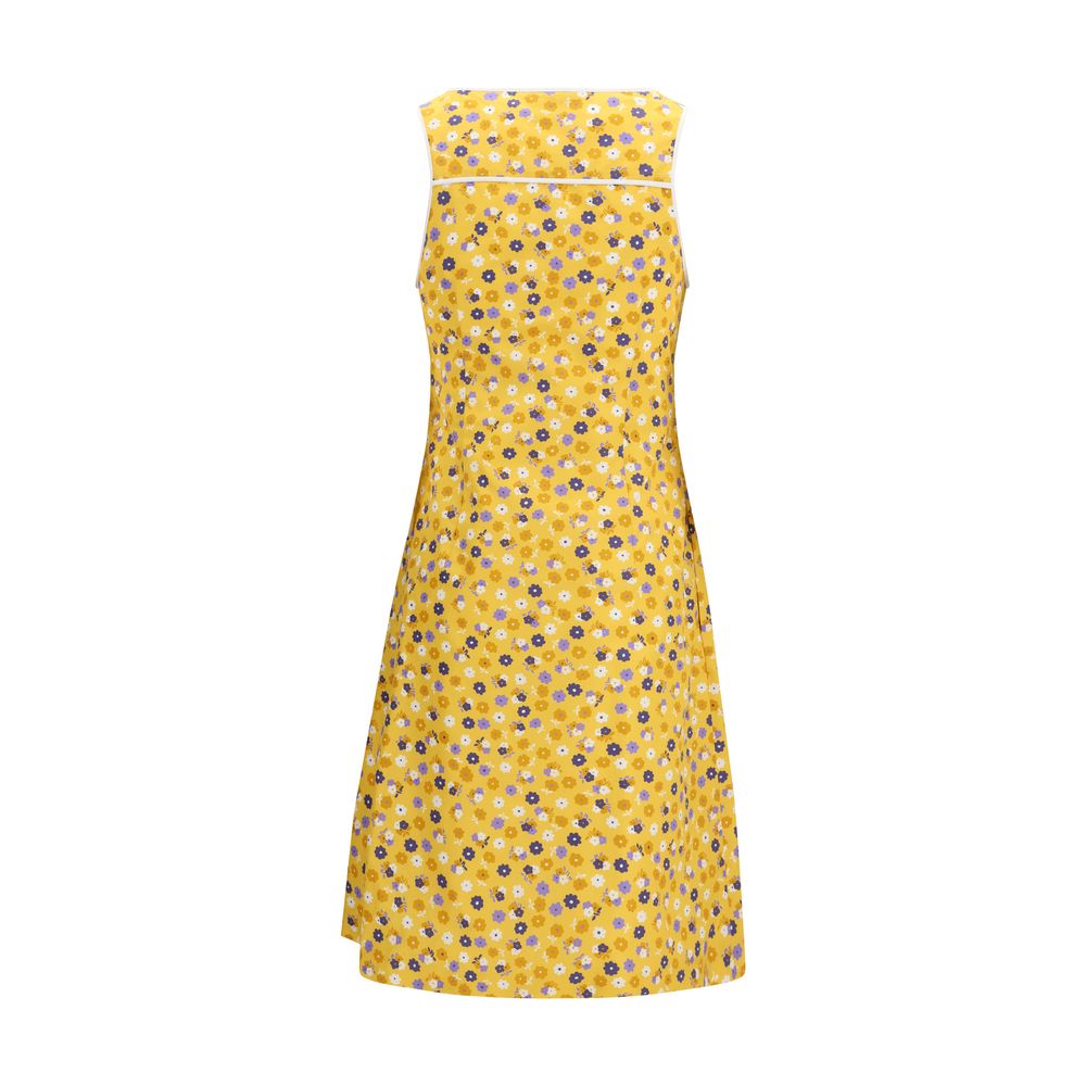 Miu Miu Bicolor Cotton Casual Dress