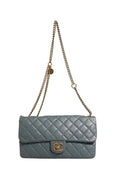 Chanel Blue Quilted Leather Crown Flap Shoulder Bag