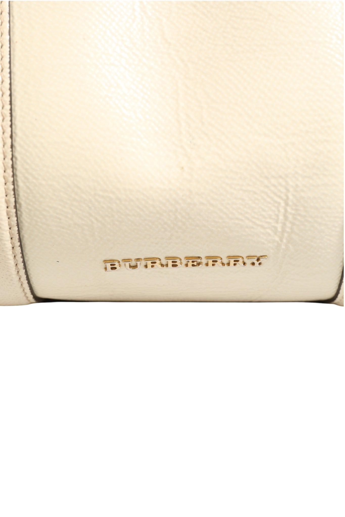 Burberry Chalk White Large Leather Tote Bag