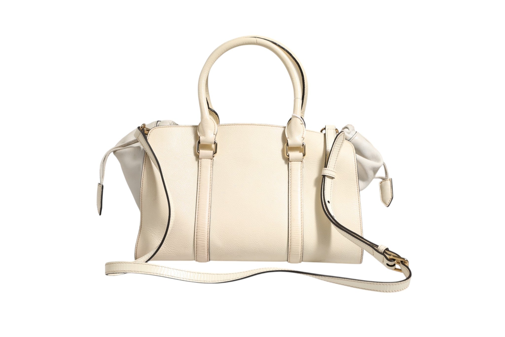 Burberry Chalk White Large Leather Tote Bag