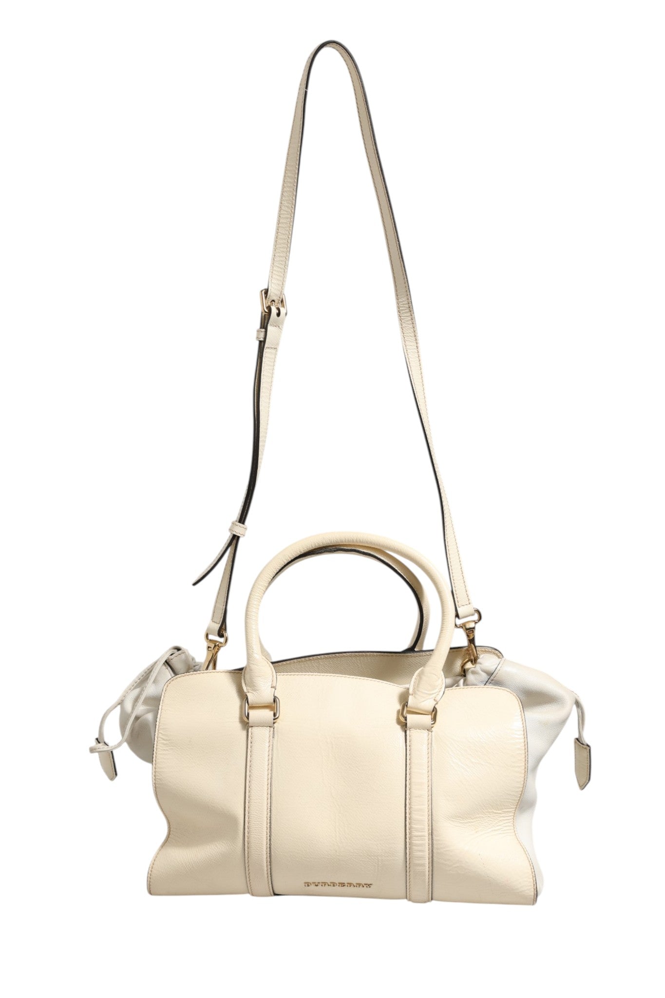 Burberry Chalk White Large Leather Tote Bag
