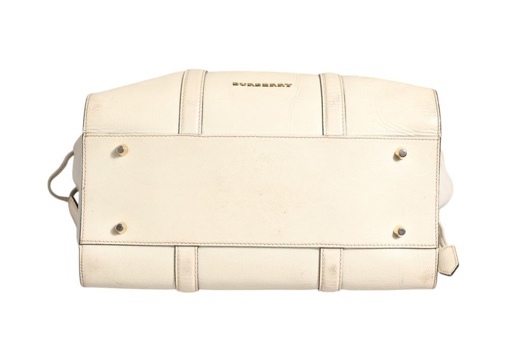 Burberry Chalk White Large Leather Tote Bag