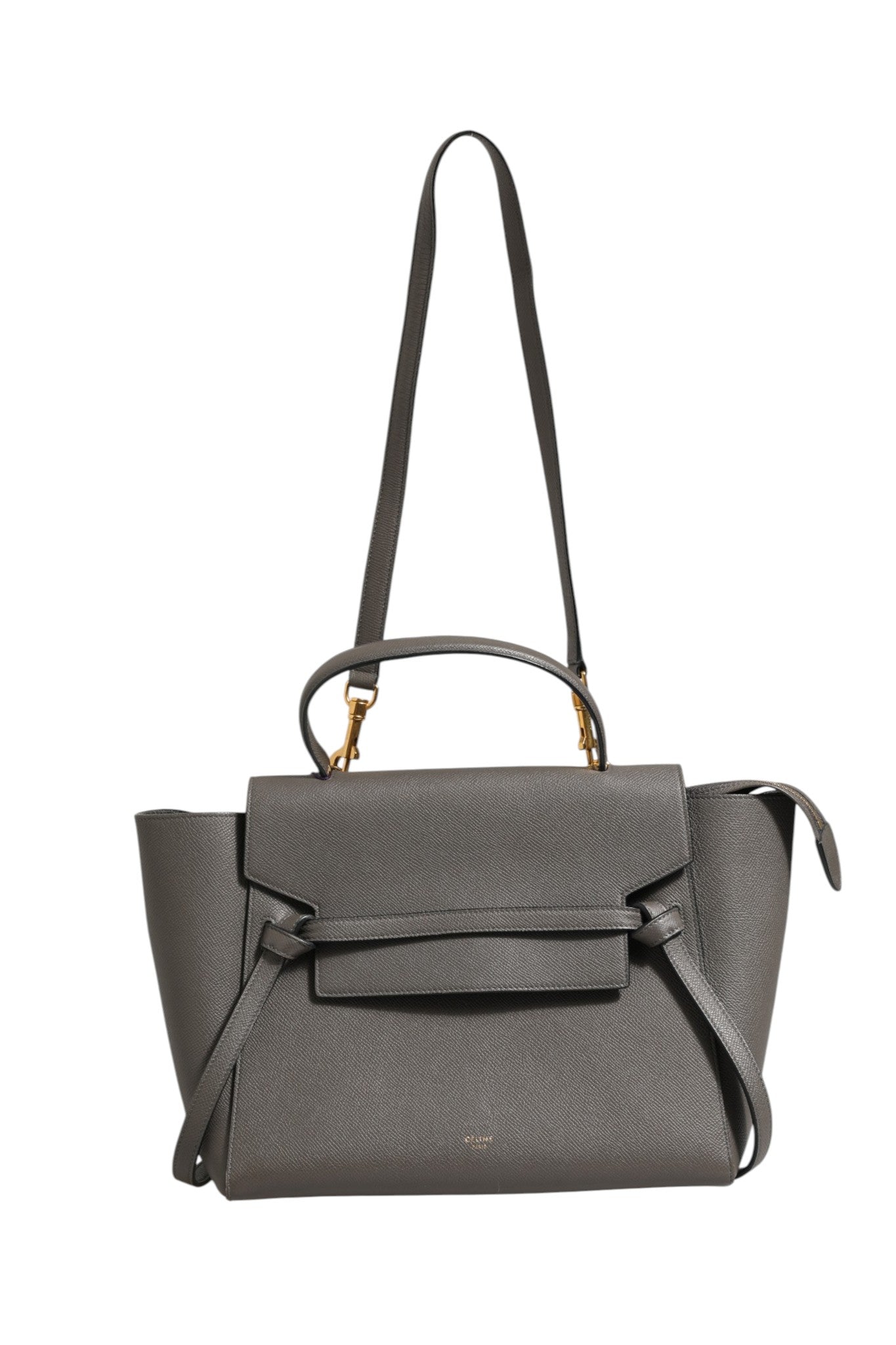 Celine Nano Belt Bag in Grained Calfskin Grey