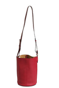 Loewe Gate Raspberry & Wine Leather Bucket Bag